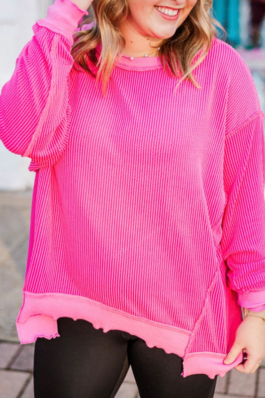 Pretty in Pink Corded Pullover