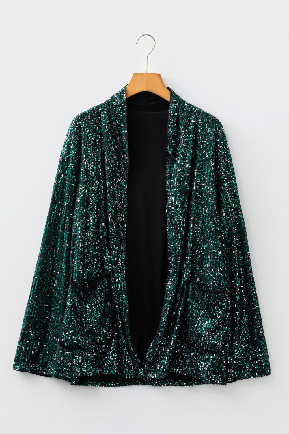 Emerald Elegance Sequin Kimono