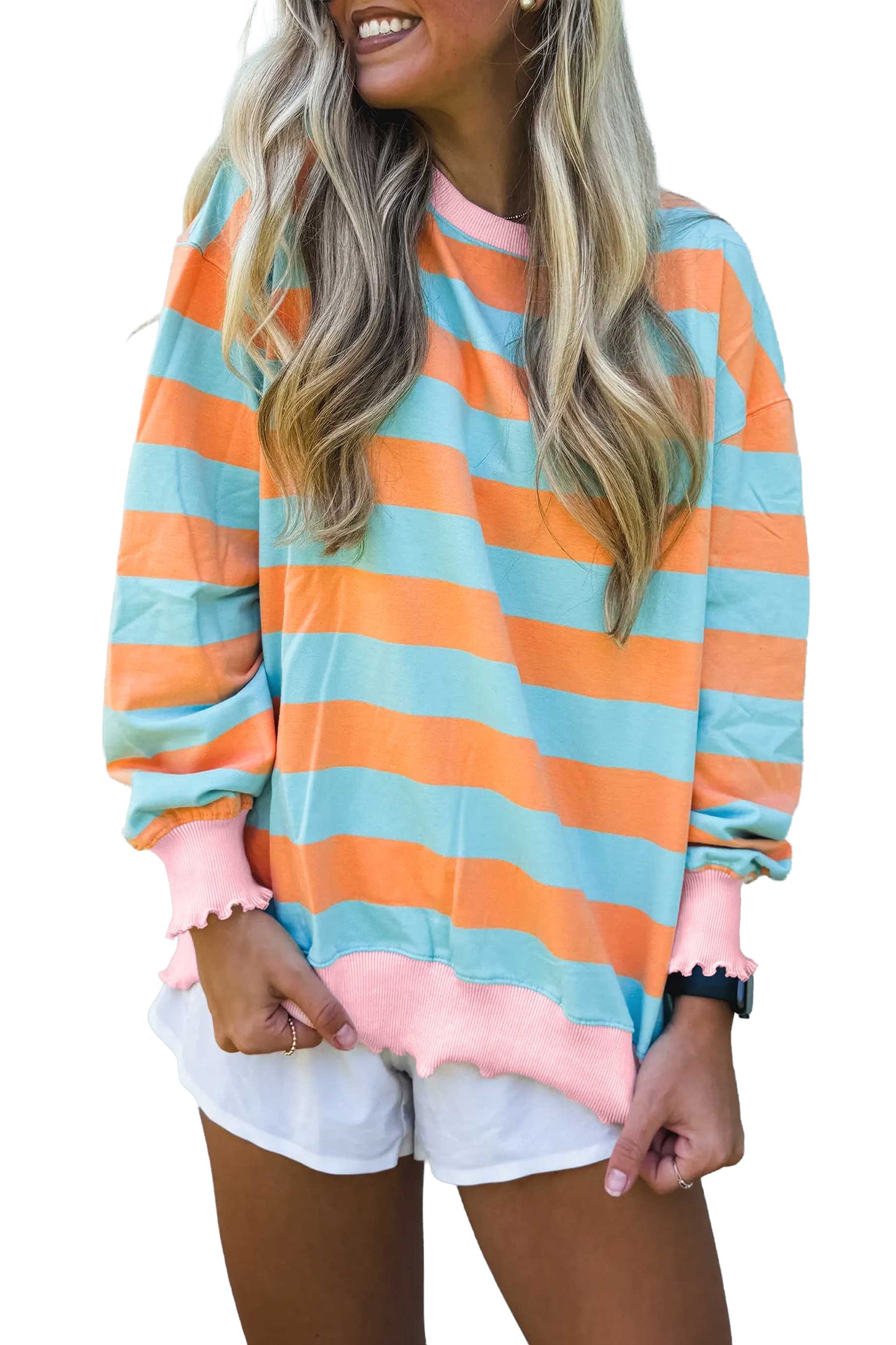 The Sorbet Stripe Pullover