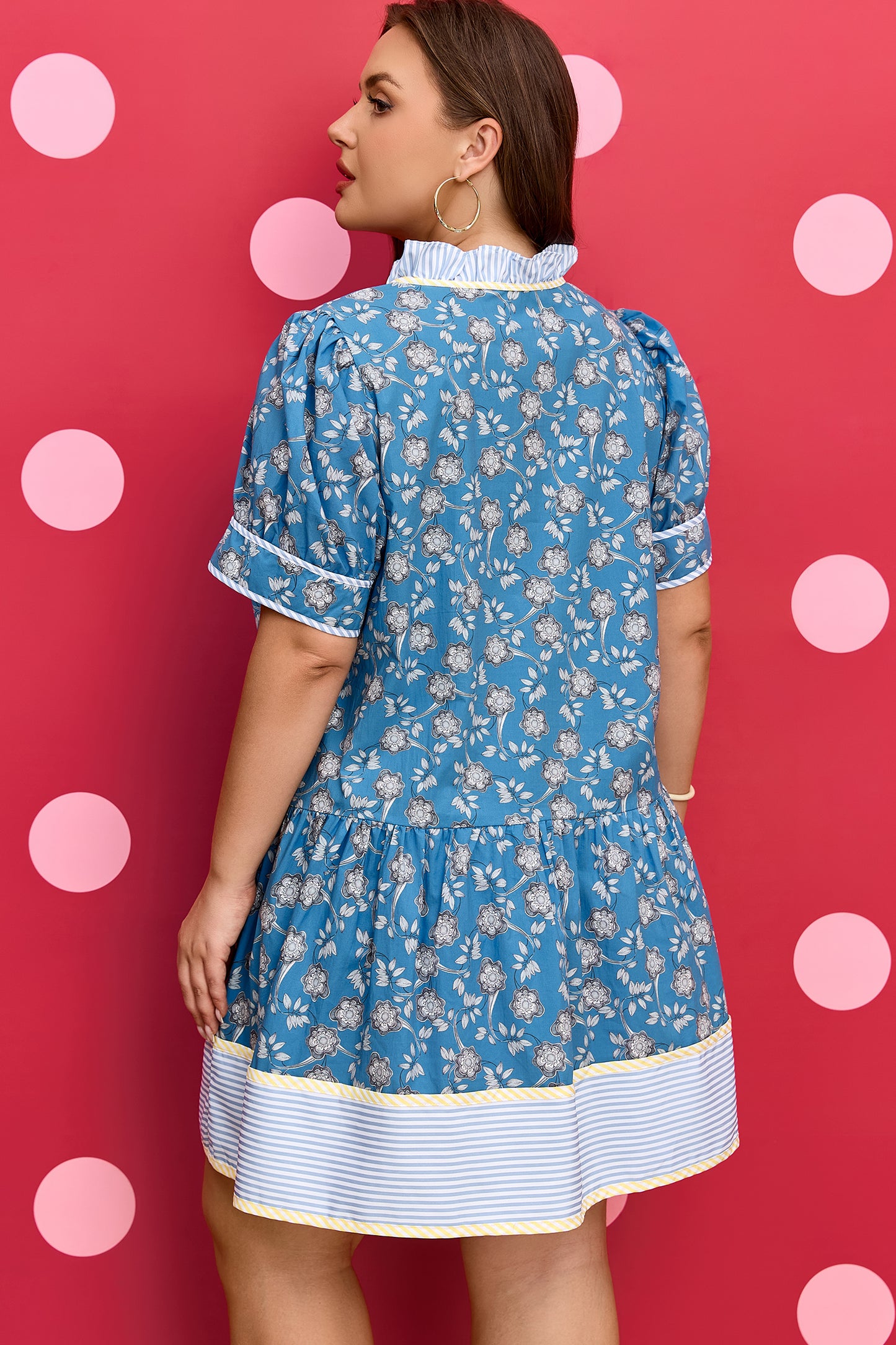 Harbor Garden Shirt Dress- Curvy