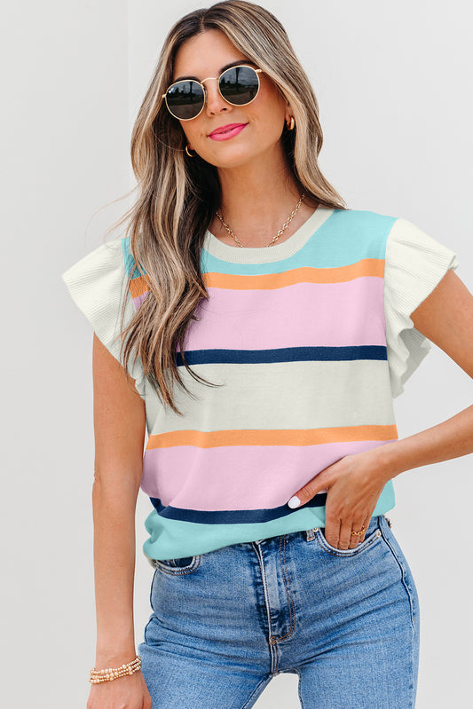 Pastel Parade Knit Top