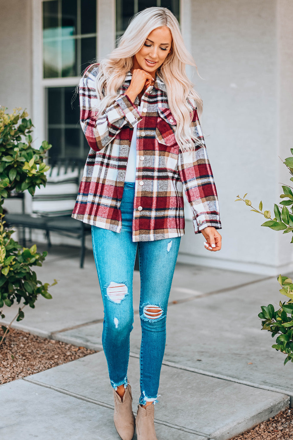 The Merry Plaid Shacket