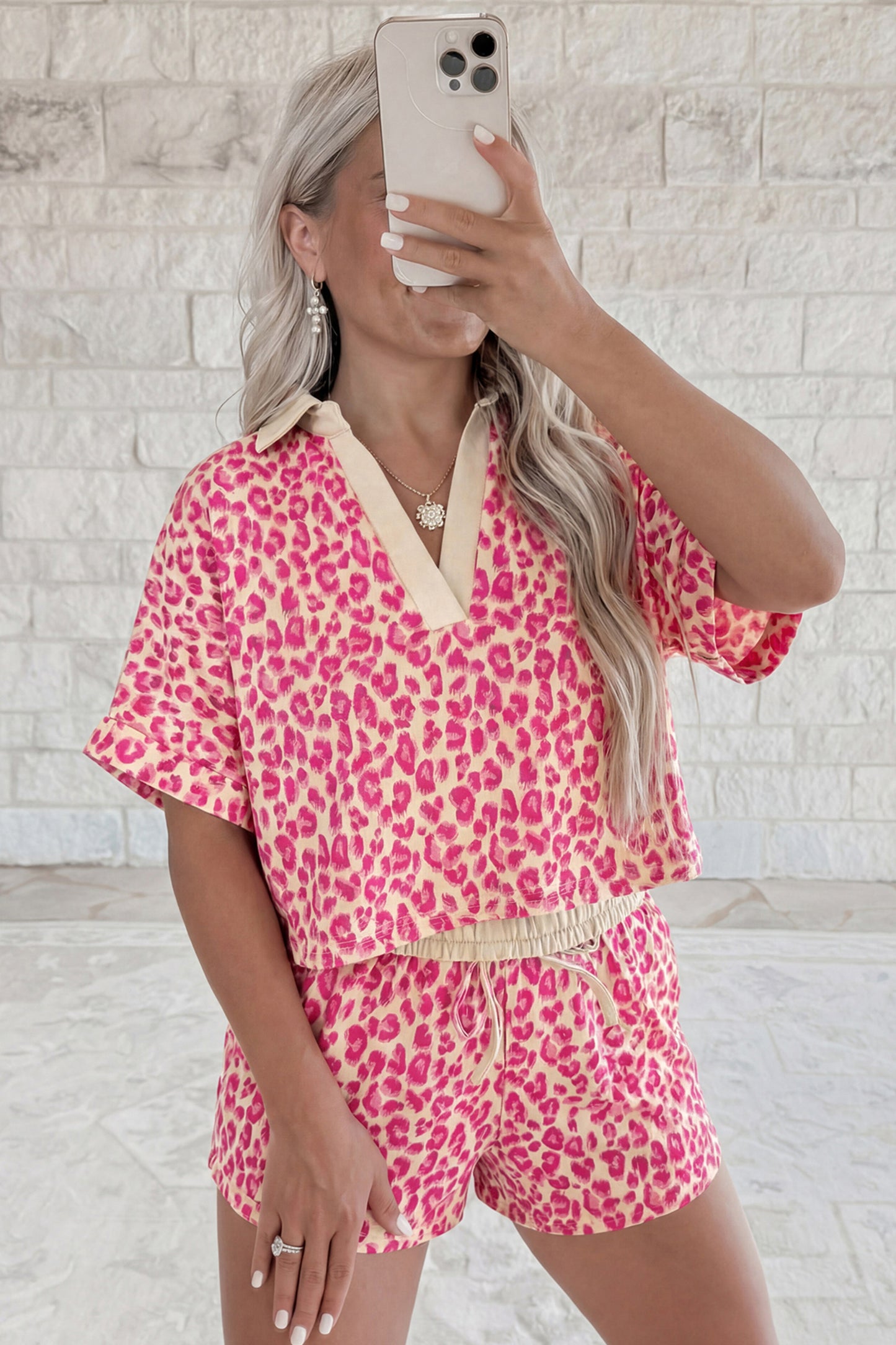 The Blush Leopard Lounge Set
