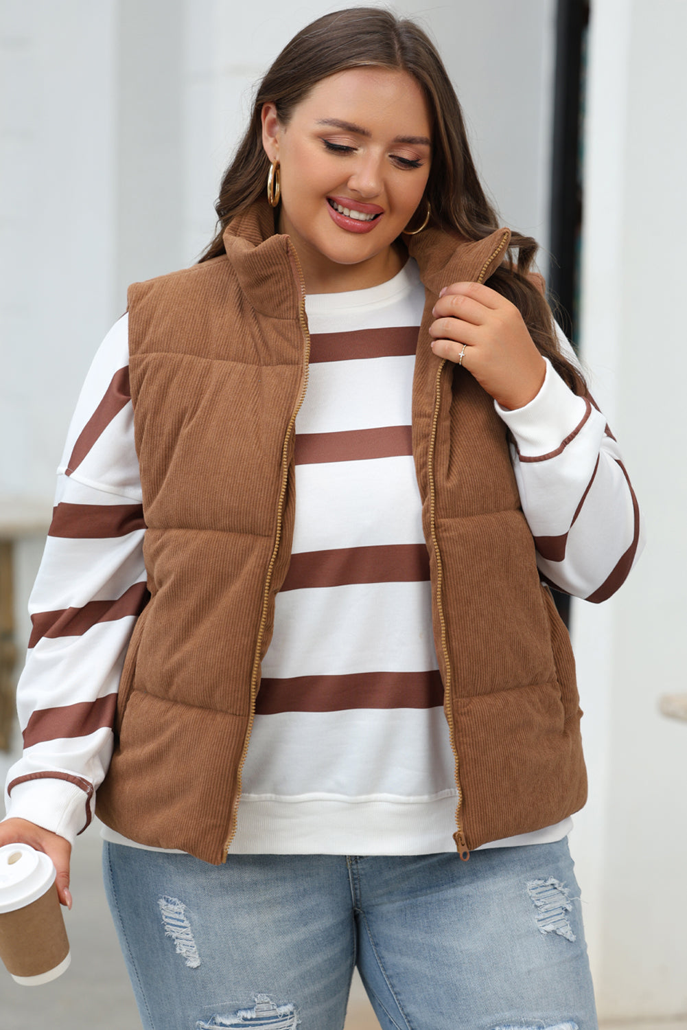 The Aspen Cord Puffer Vest