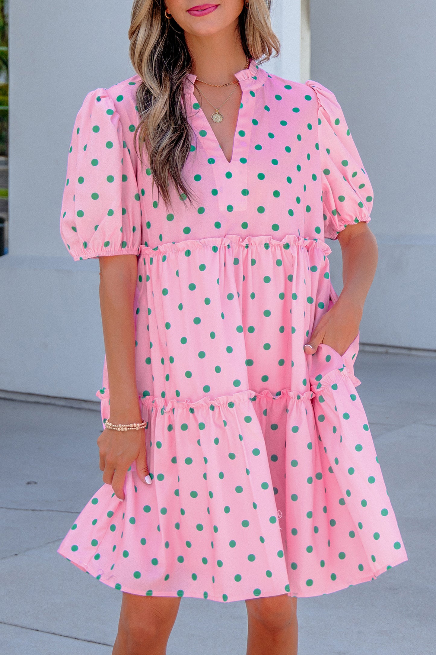 Palm Beach Dot Mini Dress