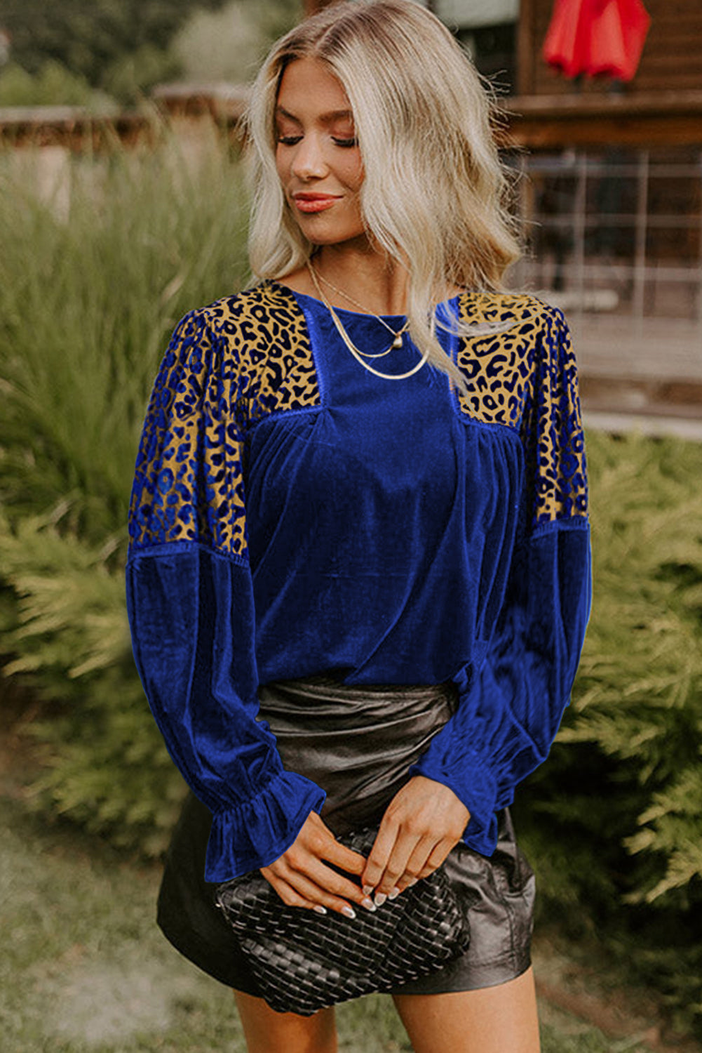 Royal Wild Velvet Blouse