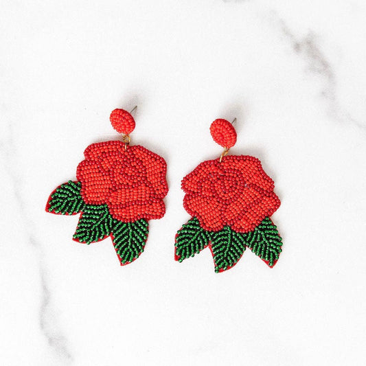 Kentucky Derby Rose Earrings