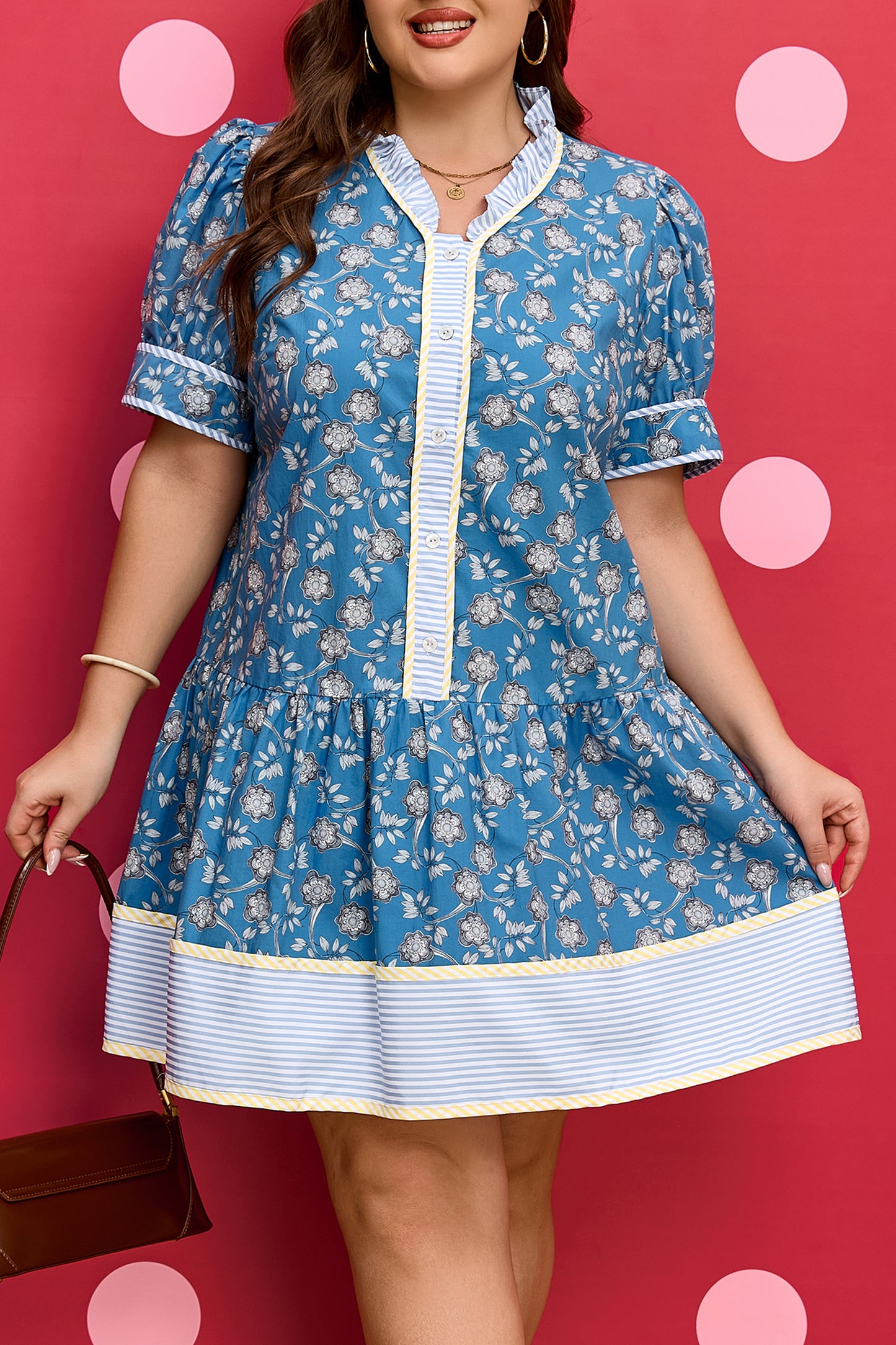 Harbor Garden Shirt Dress- Curvy