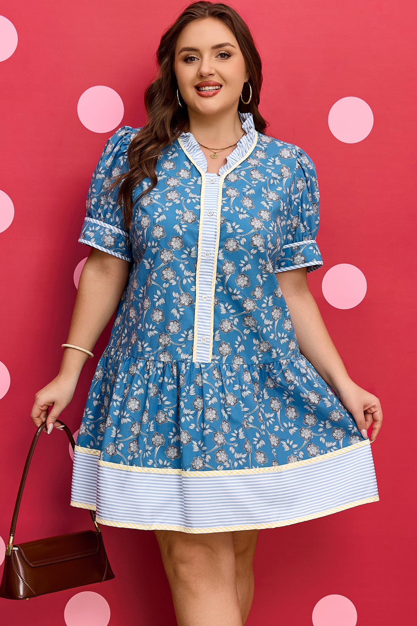 Harbor Garden Shirt Dress- Curvy