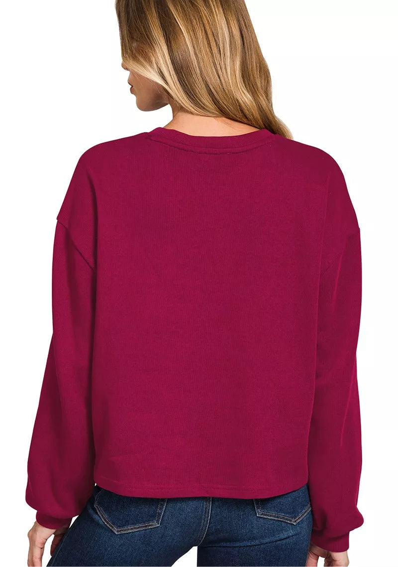 Zenana French Rib Pullover and Pants Set