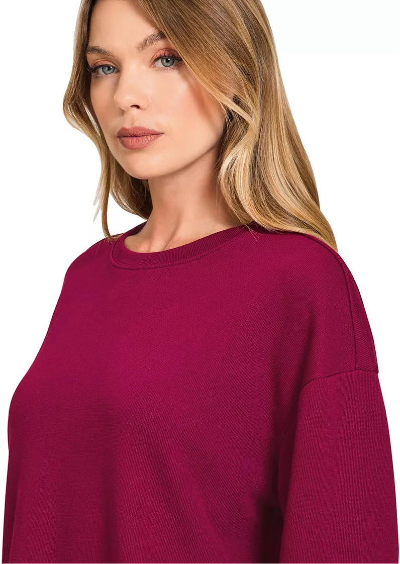 Zenana French Rib Pullover and Pants Set