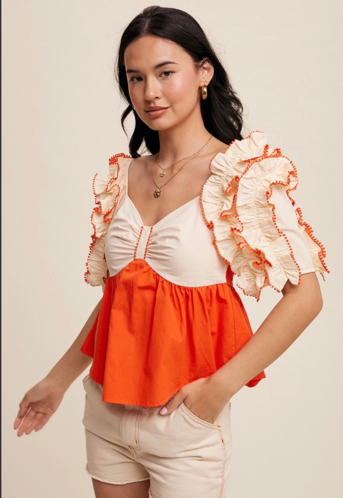 The Seaside Spritz Ruffle Blouse