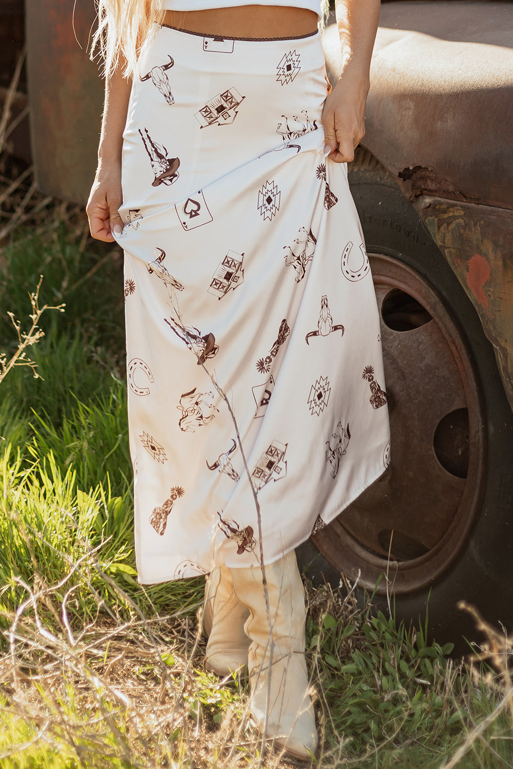 The Wild West Whimsy Midi Skirt