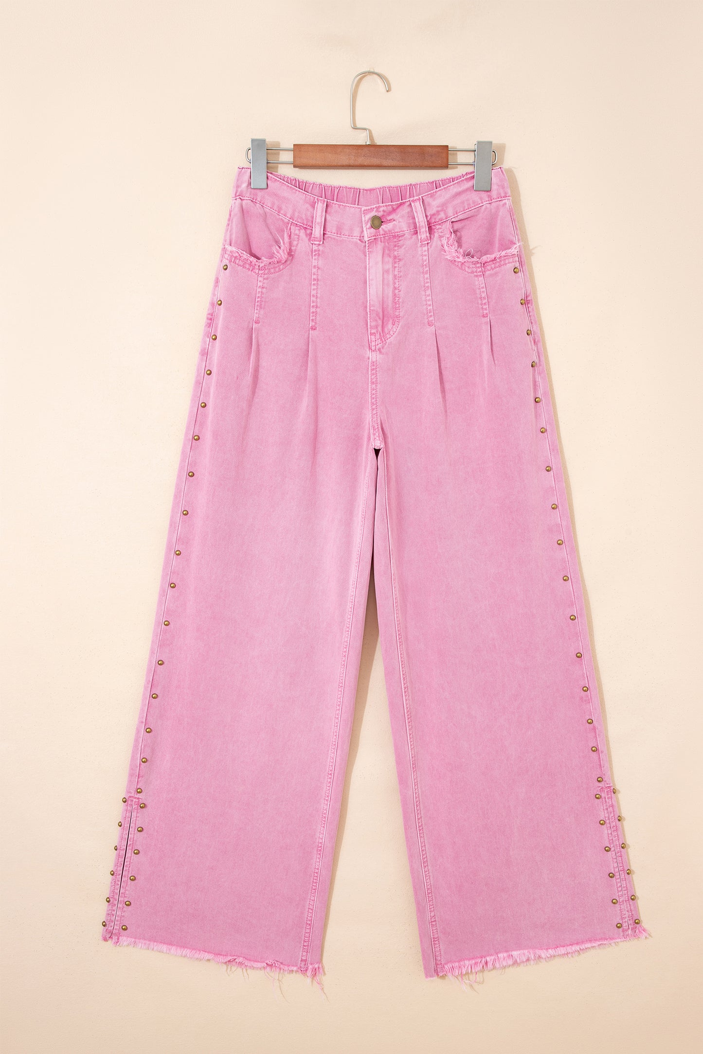 Pink Petal Studded Denim