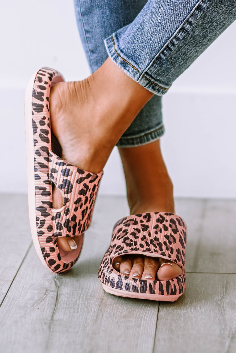 Leopard Luxe Slides