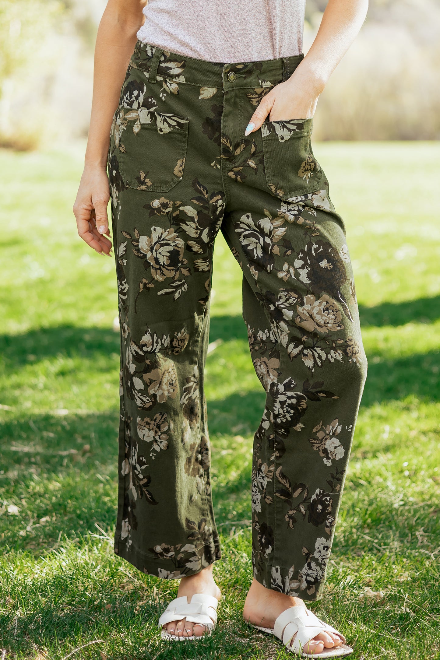 Woodland Rose Straight Leg Pants