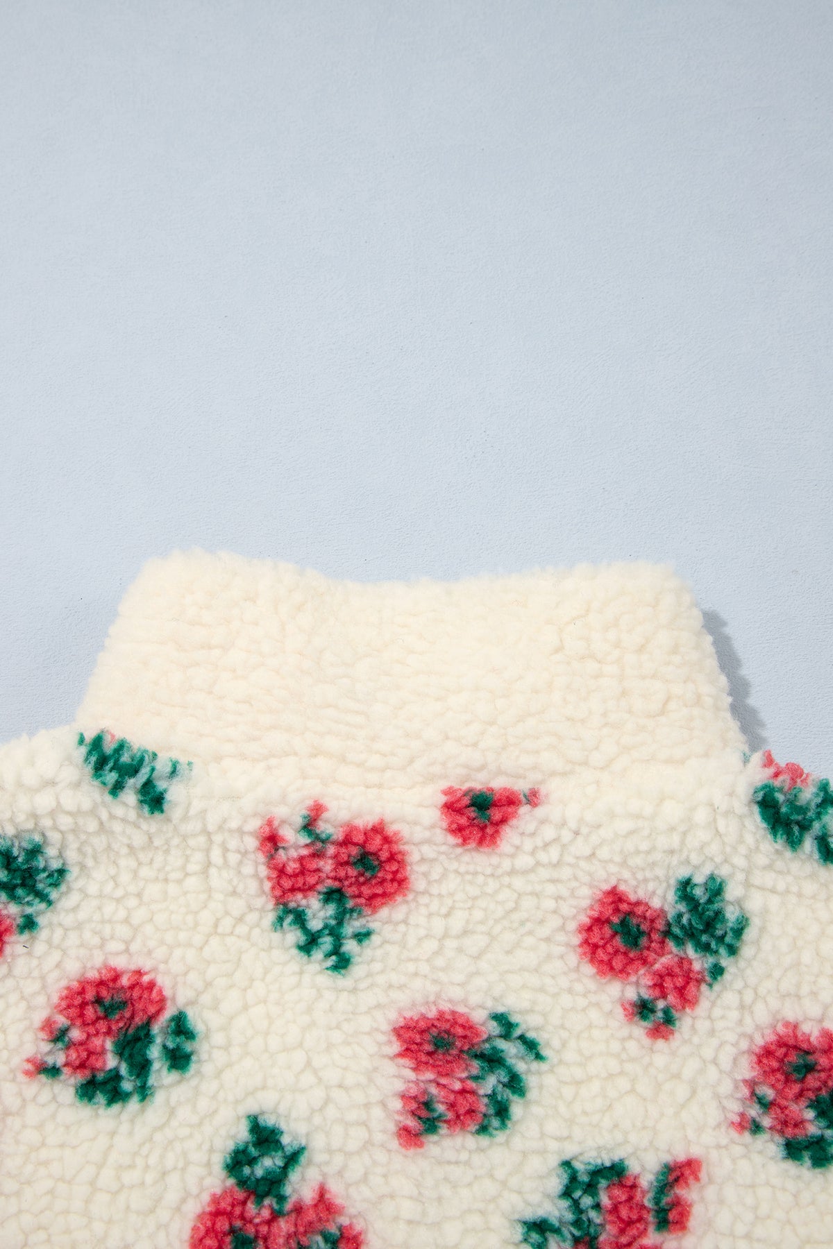 The Rosalie Floral Sherpa Pullover