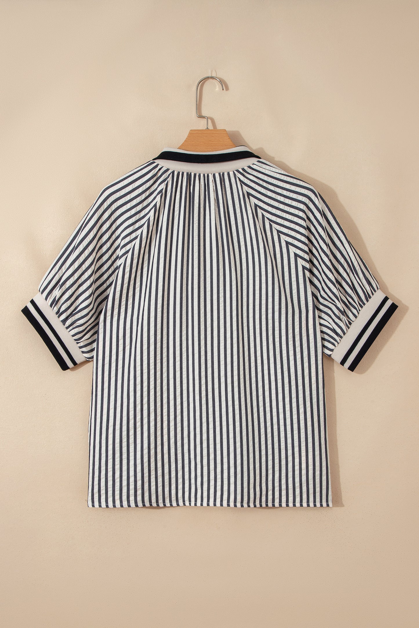 Parisian Stripe Zip Blouse