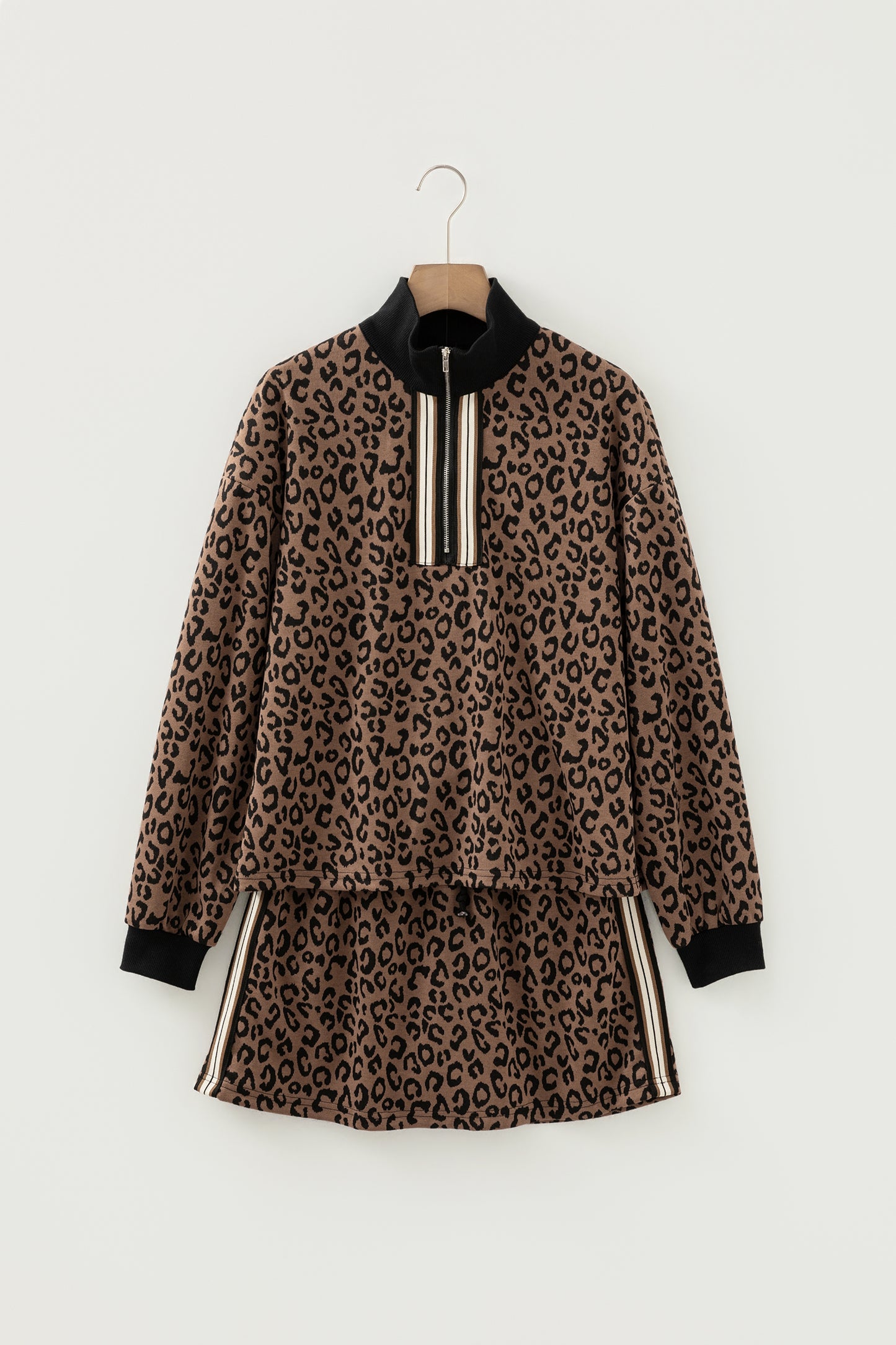 Wild Intentions Leopard Half-Zip Set