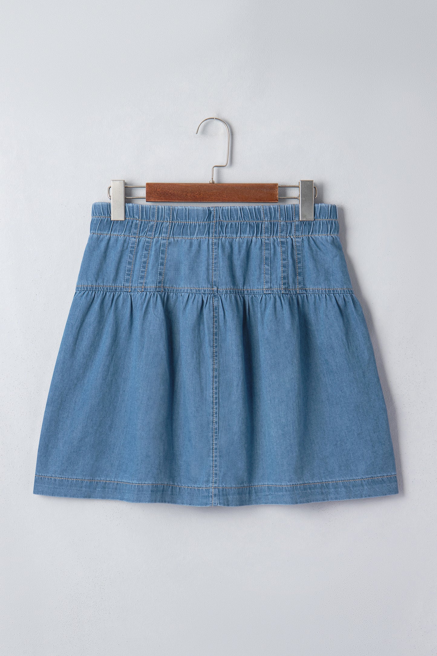 The Chambray Charm Mini Skirt