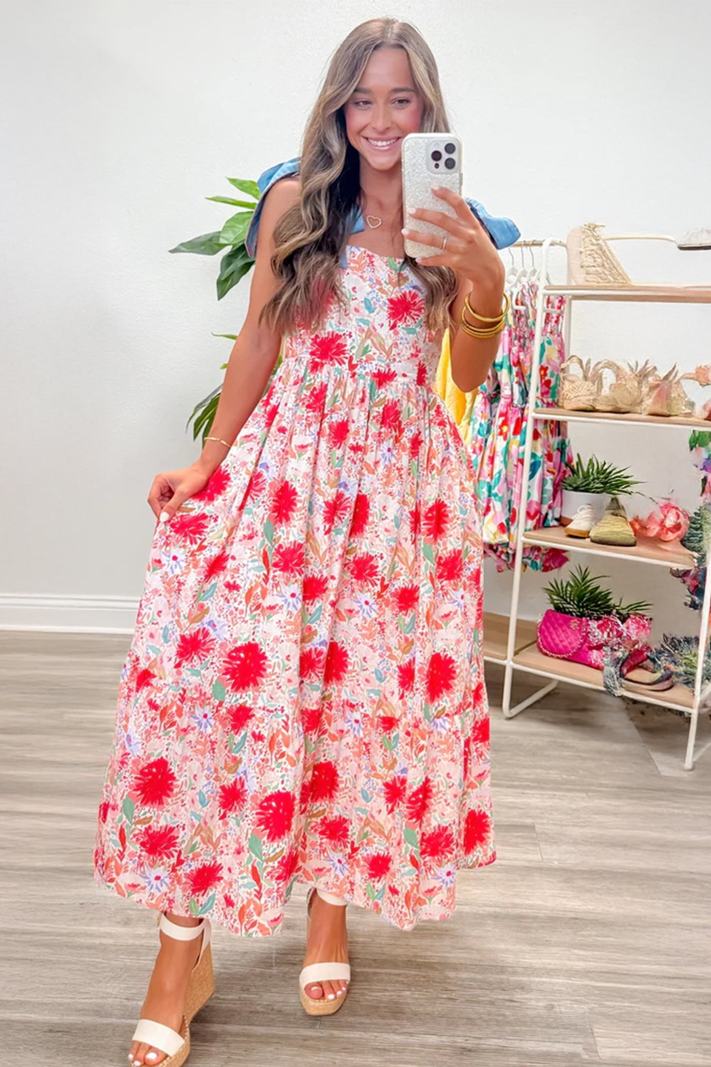 The Scarlet Garden Midi Dress