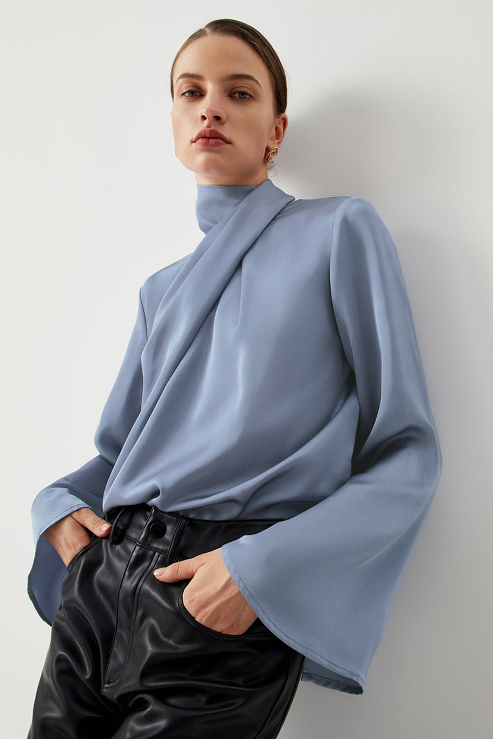 Moonlit Silk Twist Blouse