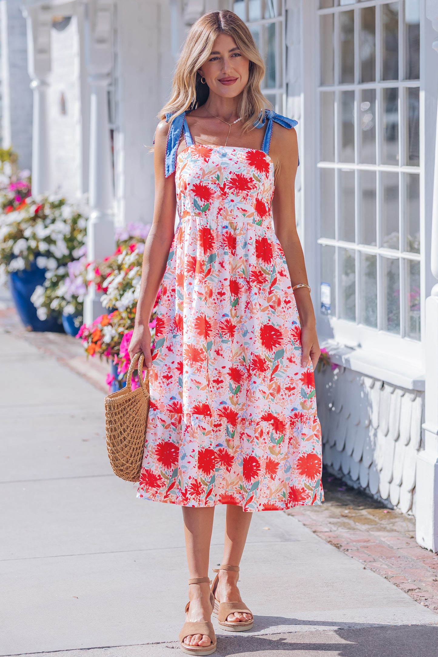 The Scarlet Garden Midi Dress