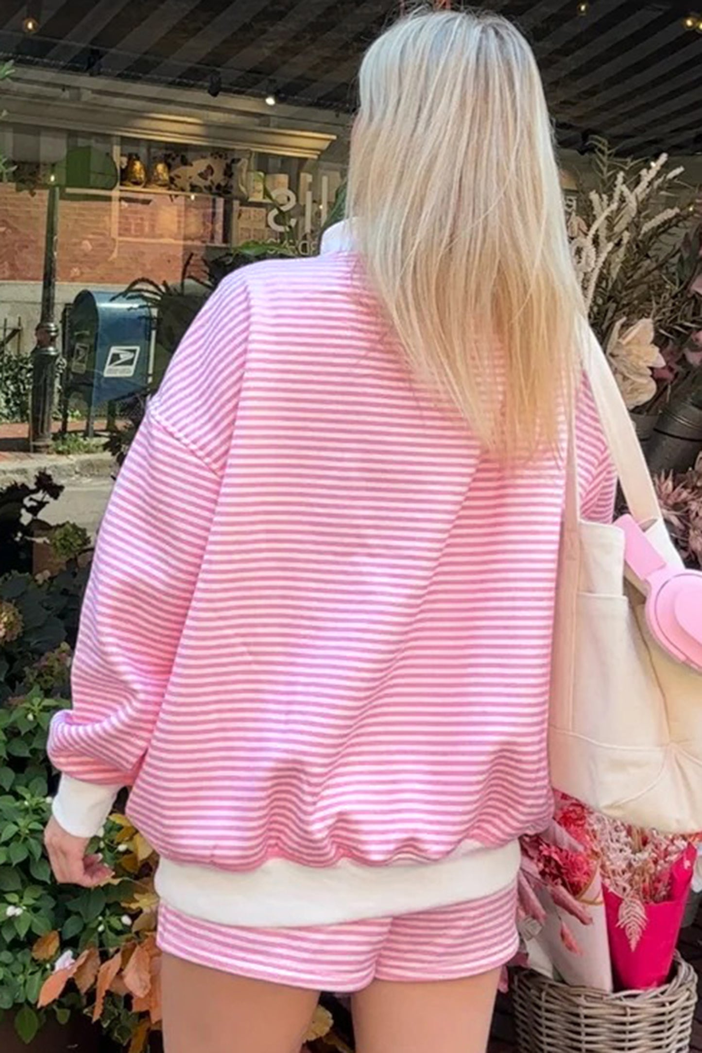 Strawberry Stripe Lounge Set