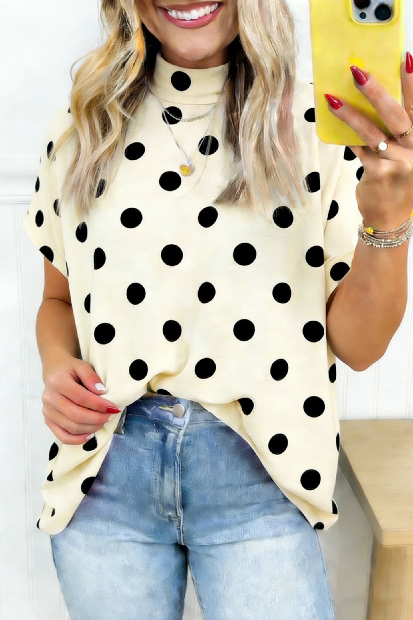 Midnight Charm Dot Top