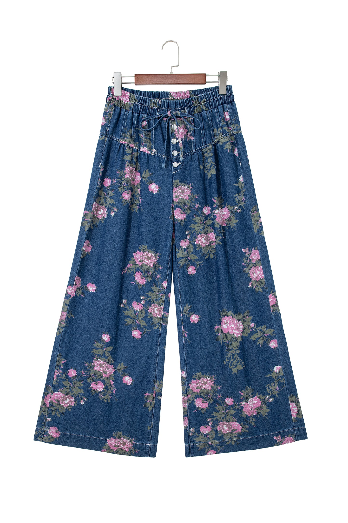 Midnight Bloom Palazzo Jeans