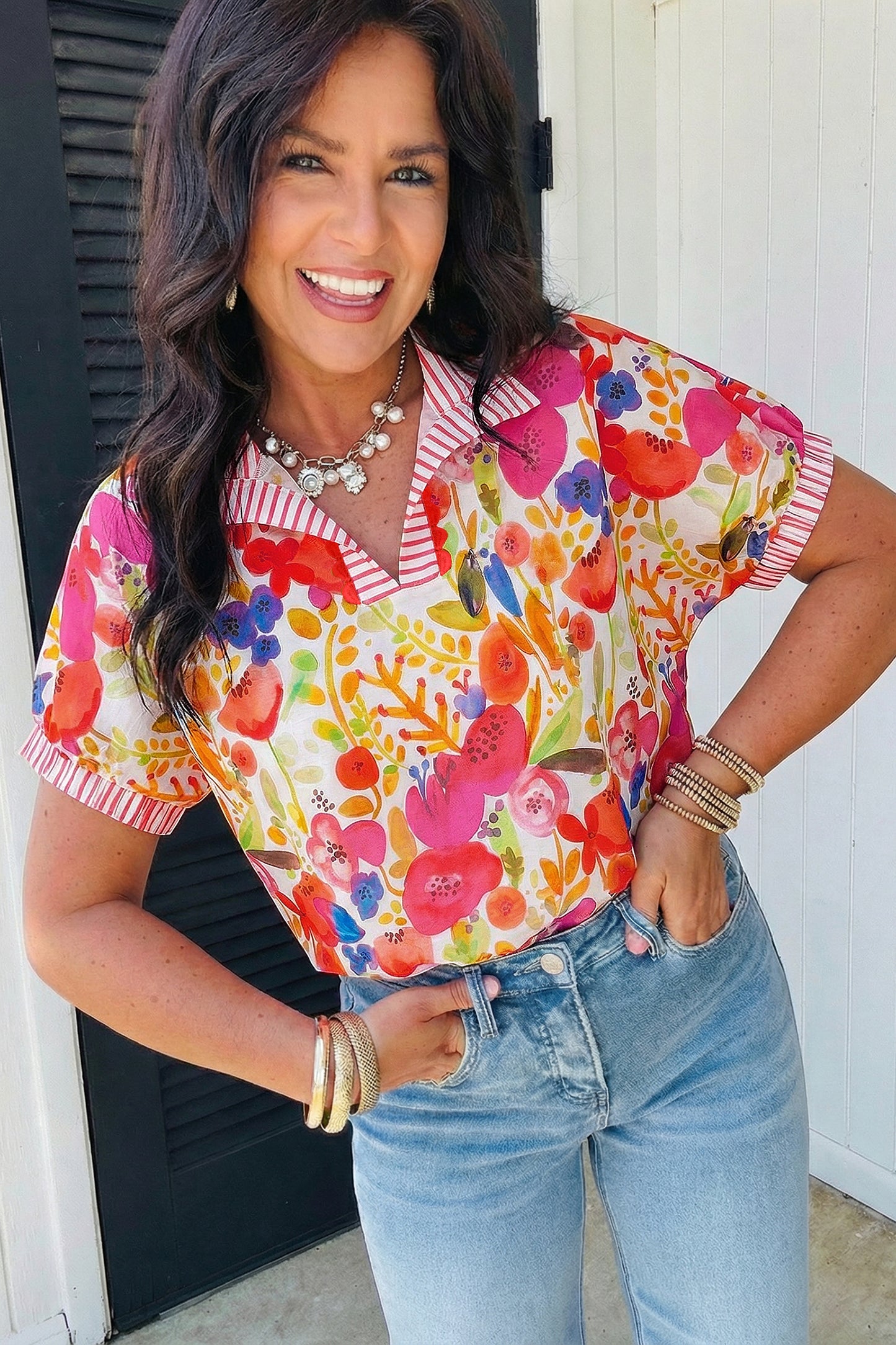Painted Petals Blouse