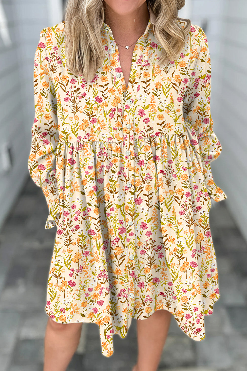 Soft Meadow Babydoll Dress