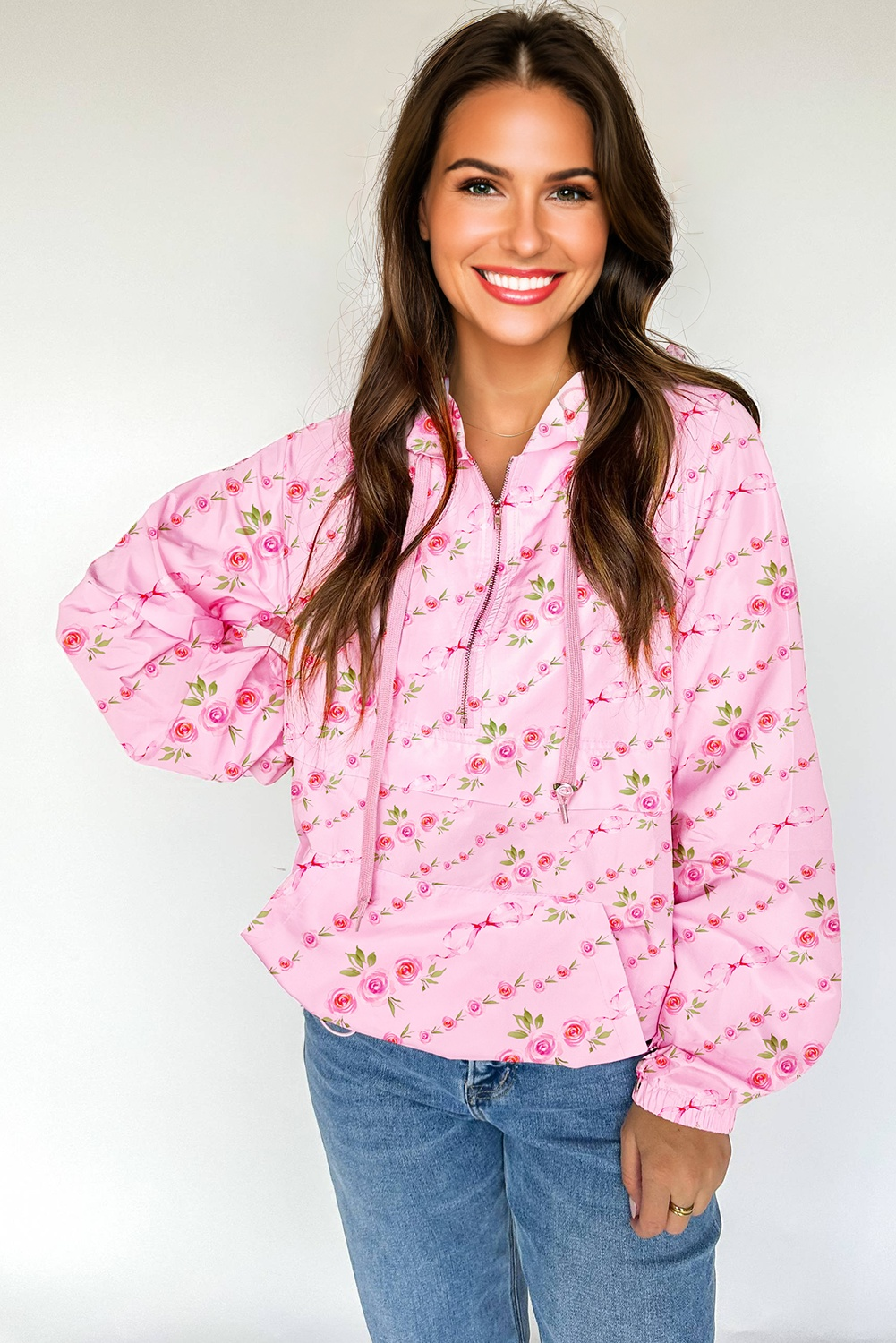Rose Garden Half-Zip Hoodie