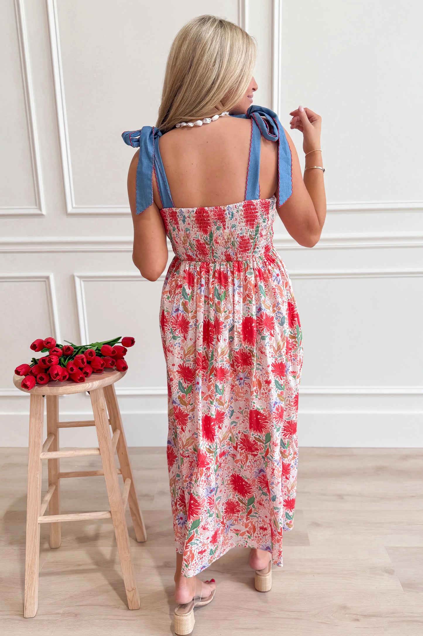 The Scarlet Garden Midi Dress
