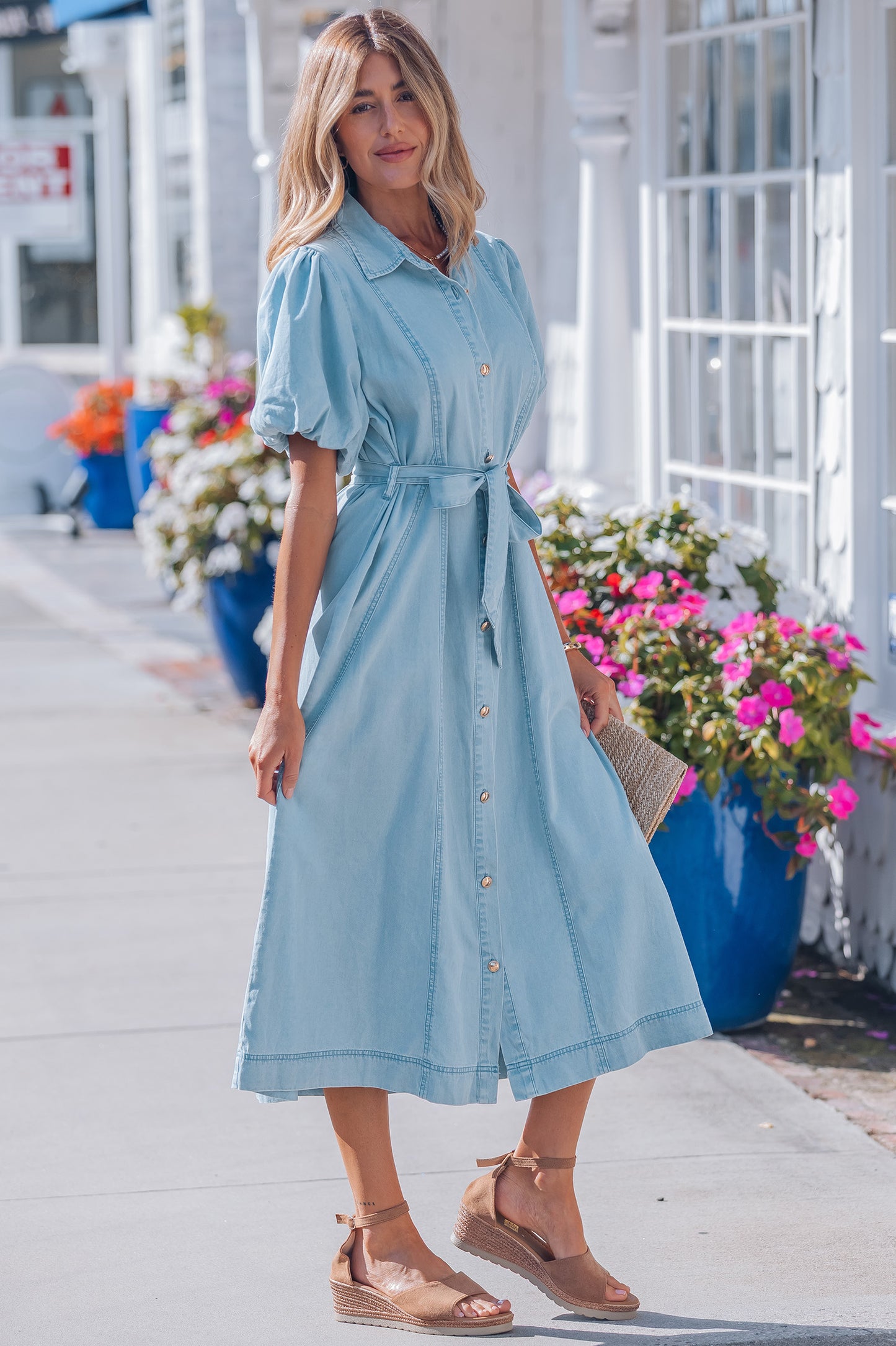 Coastal Poise Midi Dress