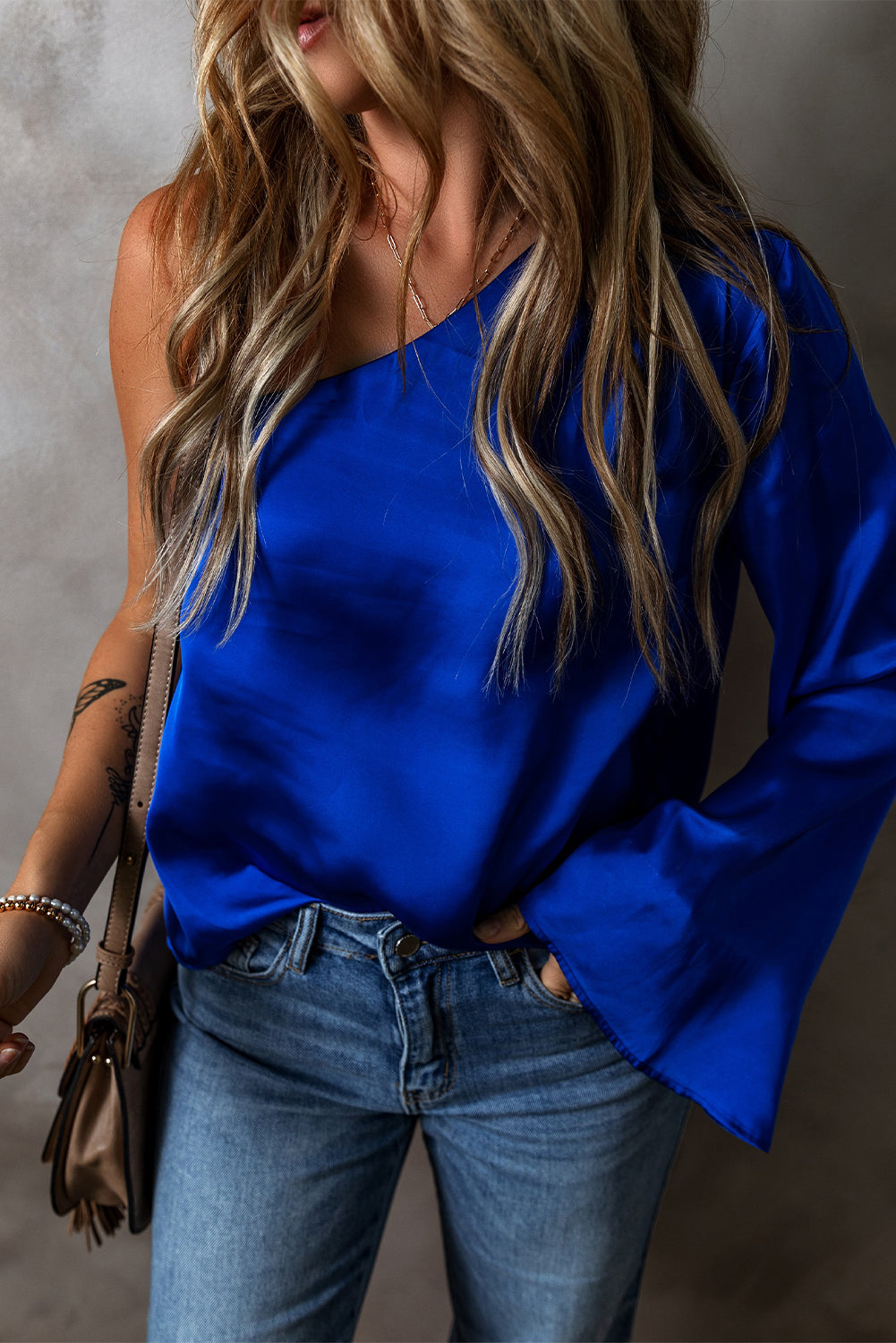 The Midnight Muse One-Shoulder Blouse
