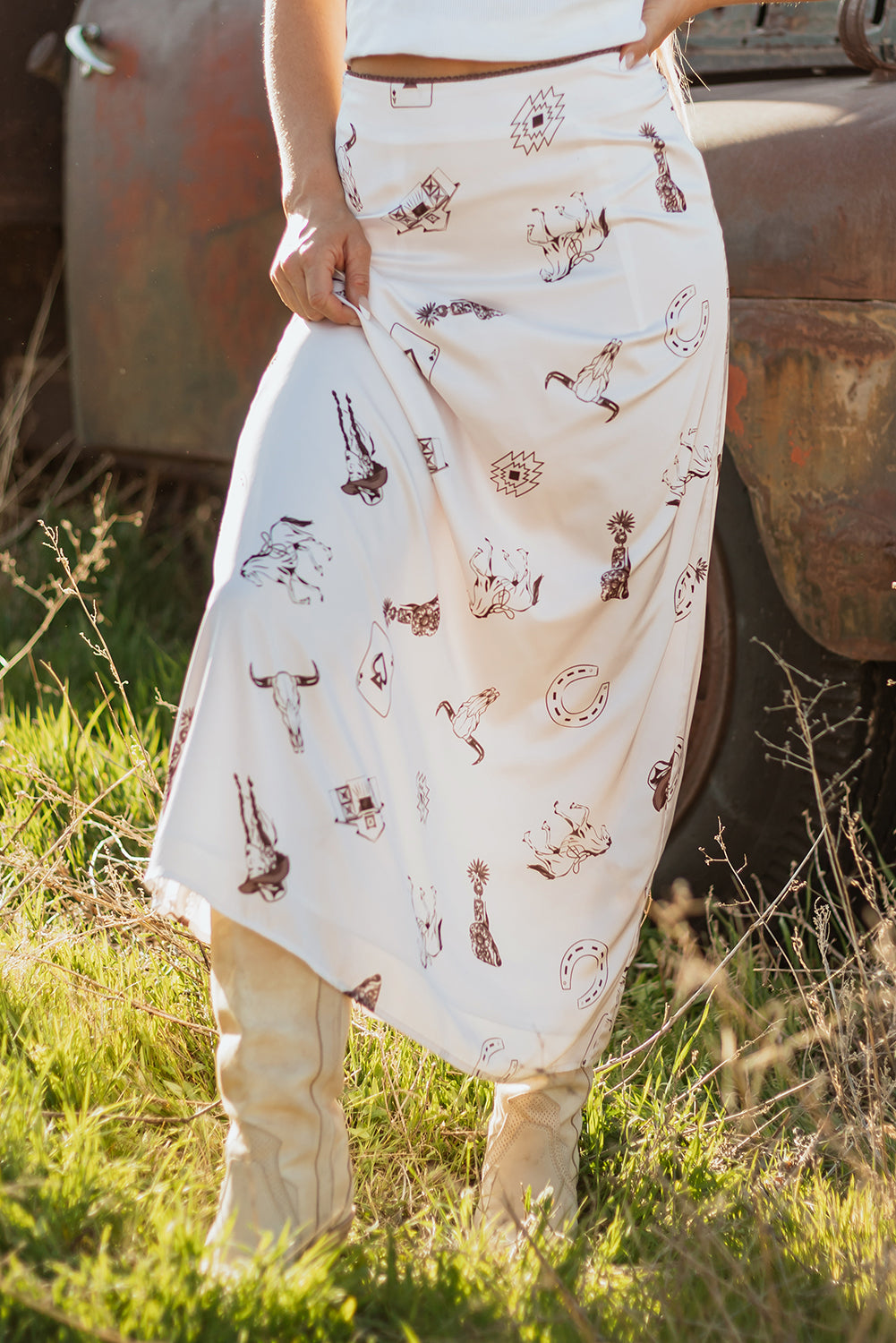 The Wild West Whimsy Midi Skirt