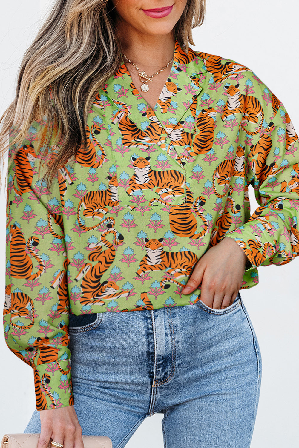 The Wild Garden Satin Blouse