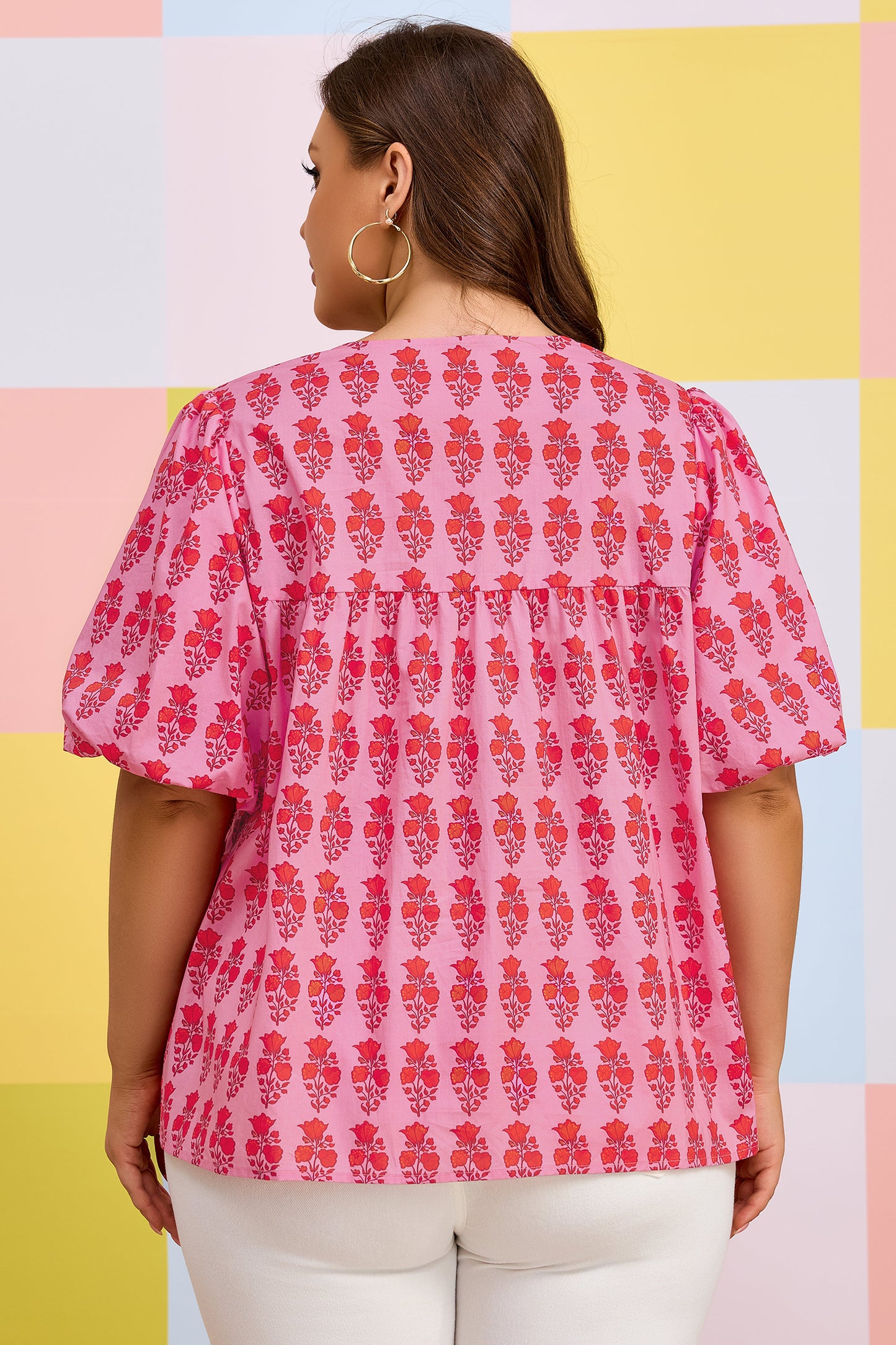 Pink Petals & Punch Blouse Curvy