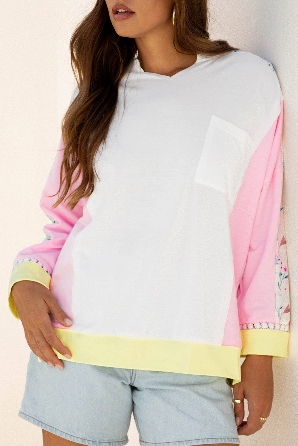 Pastel Garden Colorblock Top