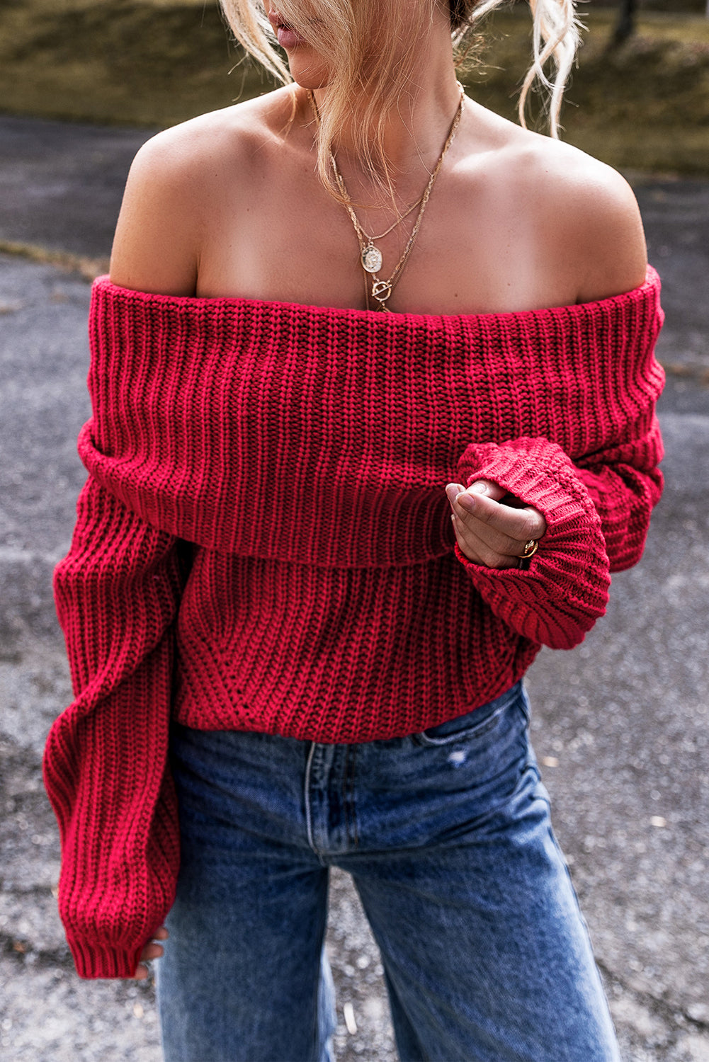 The Holiday Crush Off-Shoulder Knit