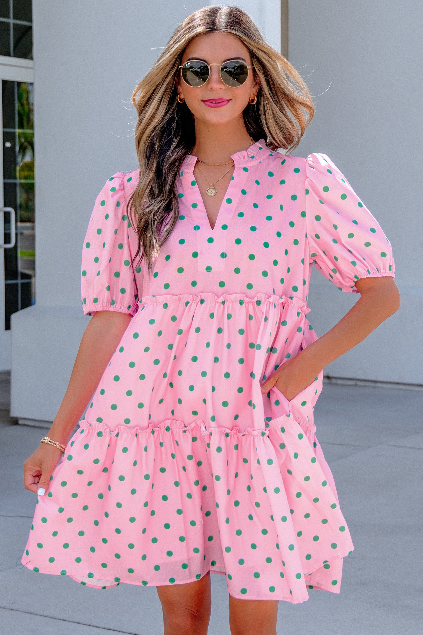 Palm Beach Dot Mini Dress