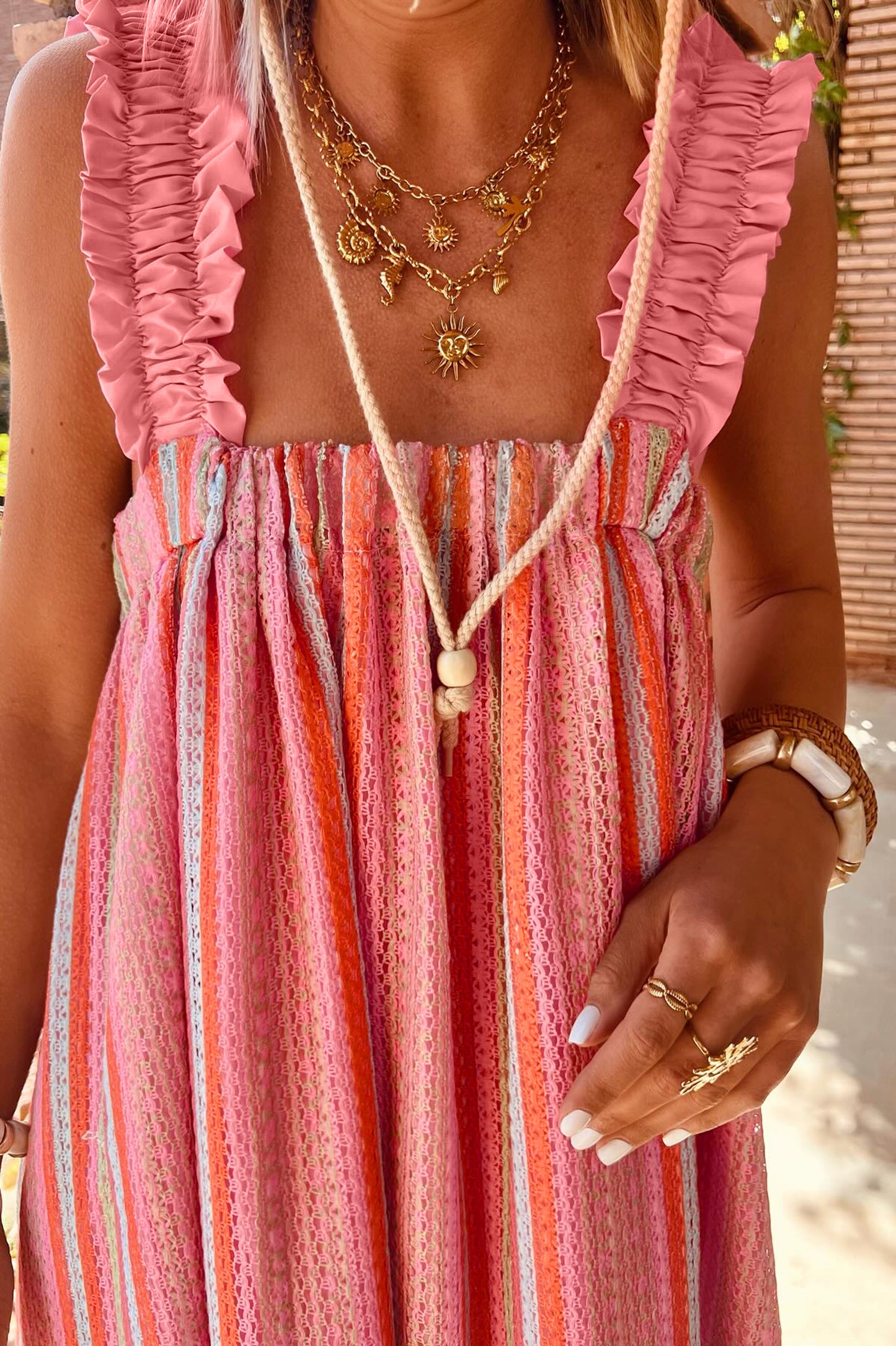 The Sunset in Santorini Maxi Dress