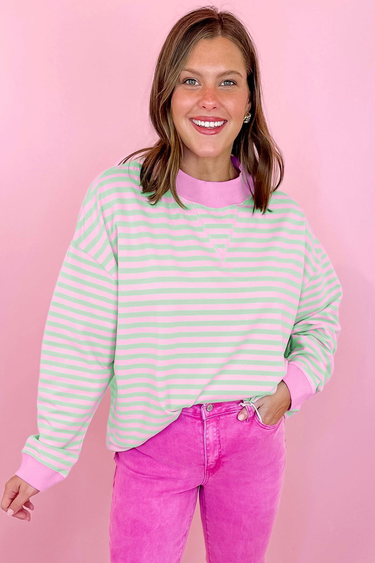 The Sweet Talk Stripe Sweatshirt