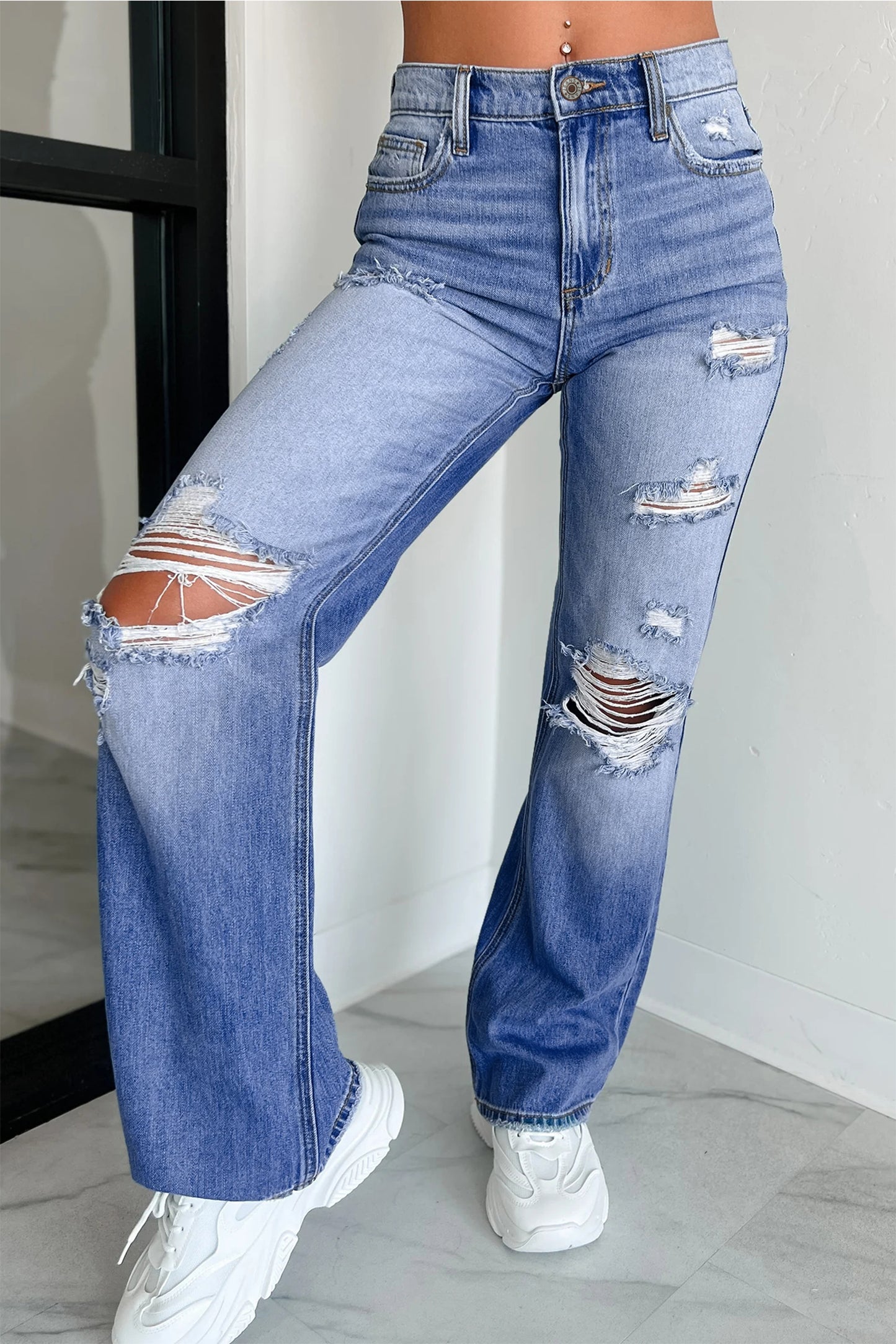 Off-Duty Cool Wide-Leg Denim