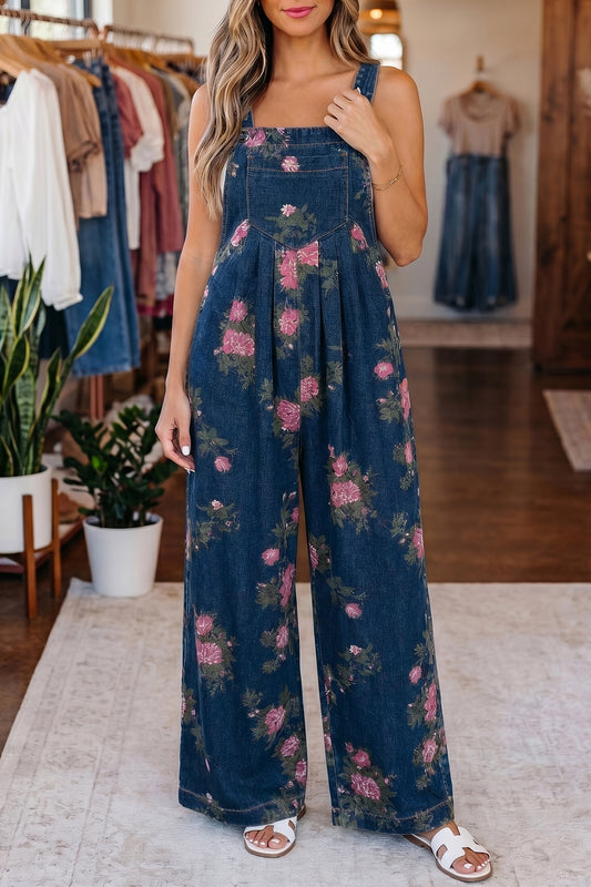 Midnight Garden Denim Jumpsuit