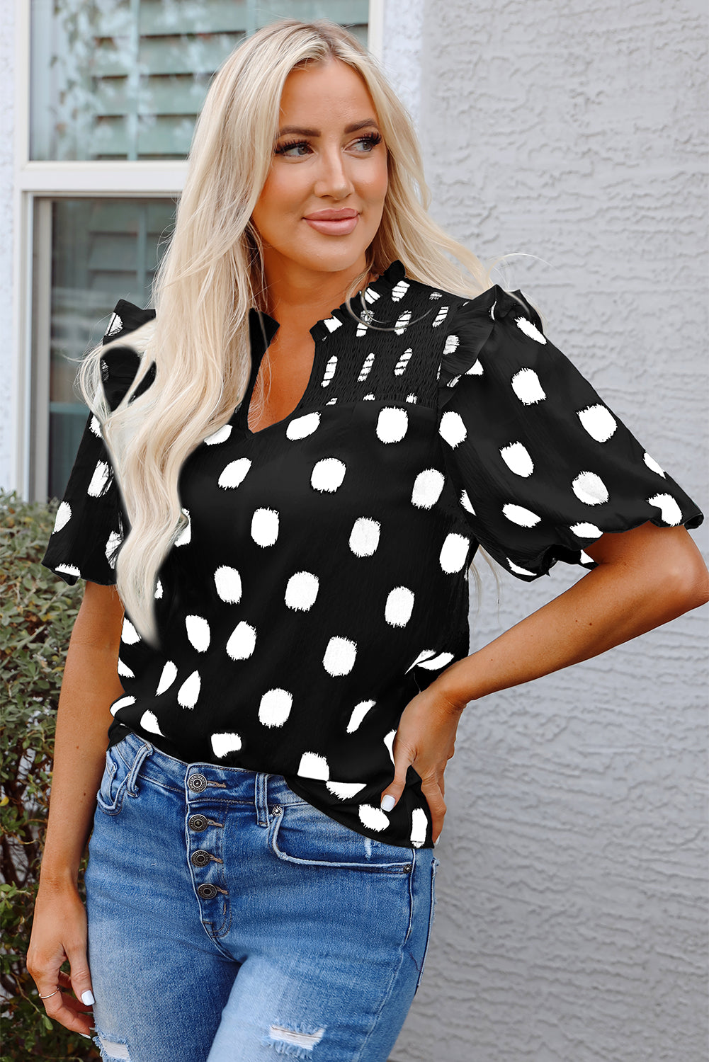 City Chic Dot Blouse