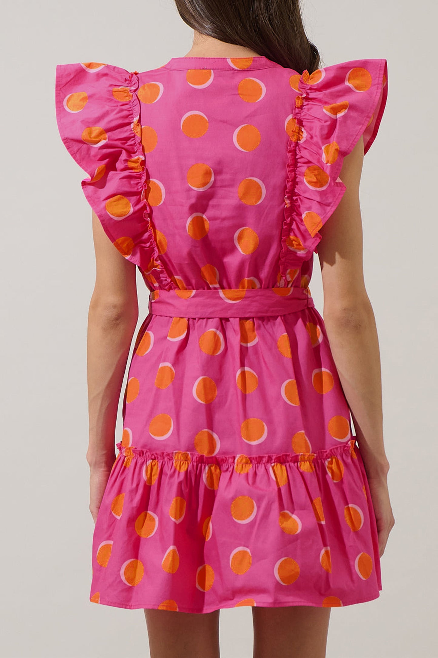 Pink Sunset Polka Dot Dress