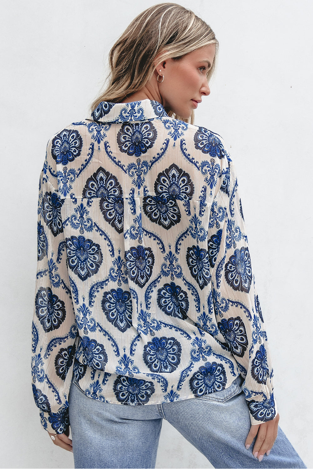 The Blue Willow Charm Button-Up