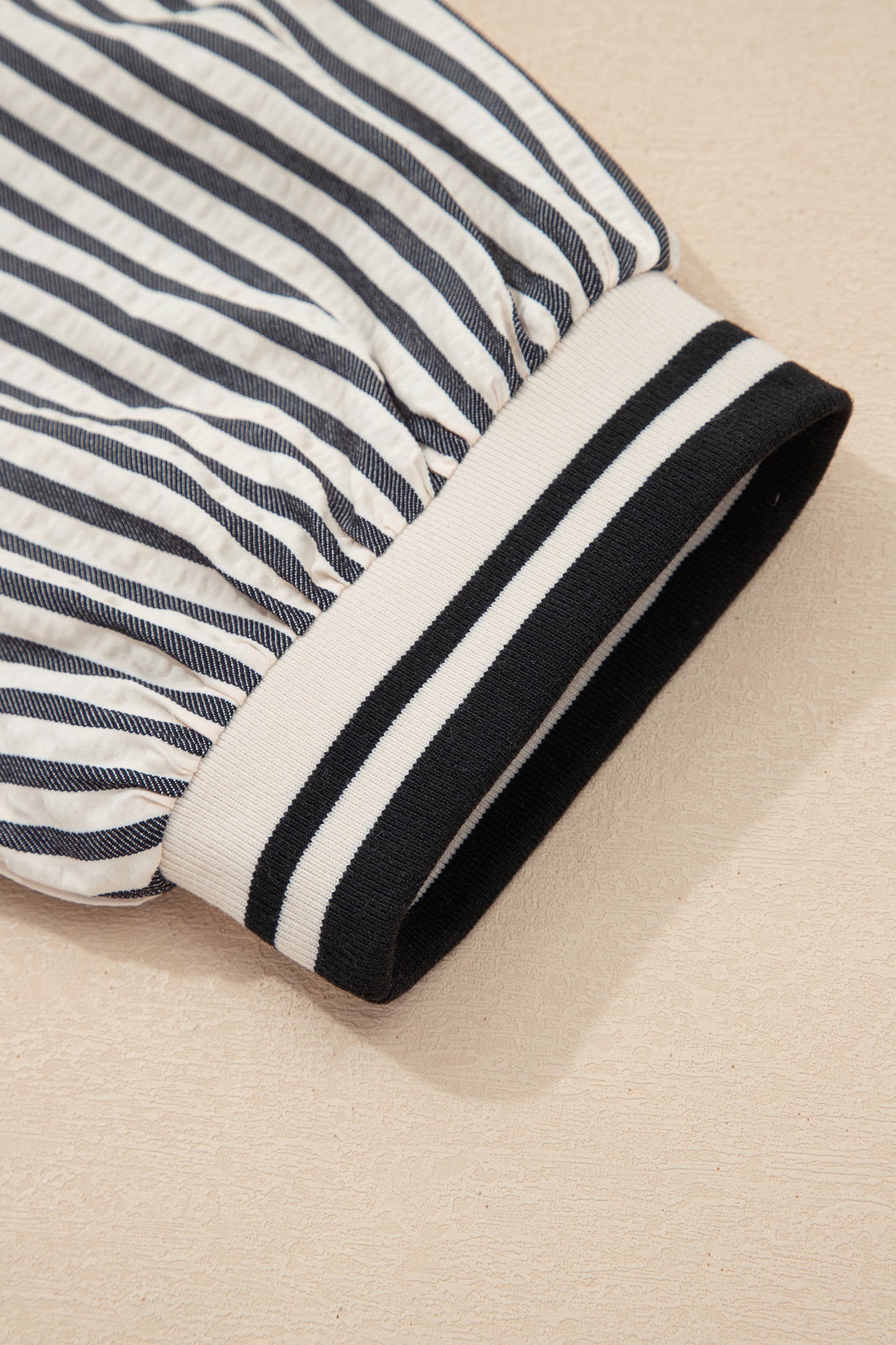 Parisian Stripe Zip Blouse